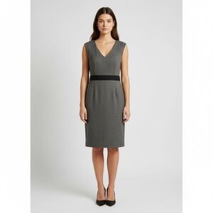 Banana Republic Wool Blend Gray Midi Dress Size 6 normcore